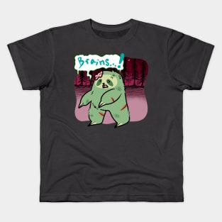 Zombie Sloth walking through a Forest Kids T-Shirt
